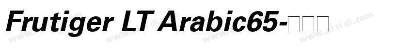Frutiger LT Arabic65字体转换